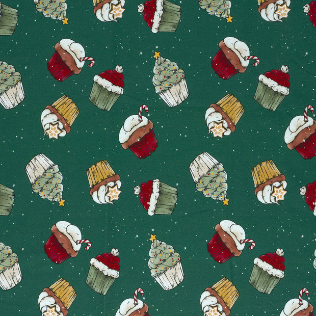 French Terry fabric Dark Green 