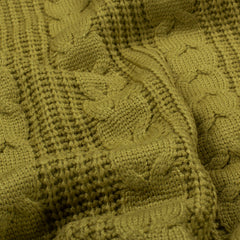 Heavy Knit yarn dyed Unicolour Lime Green