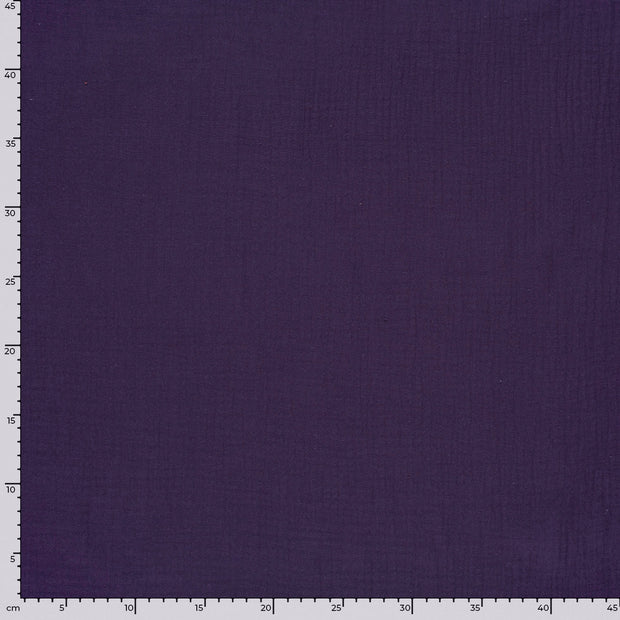 Muslin fabric Unicolour Aubergine