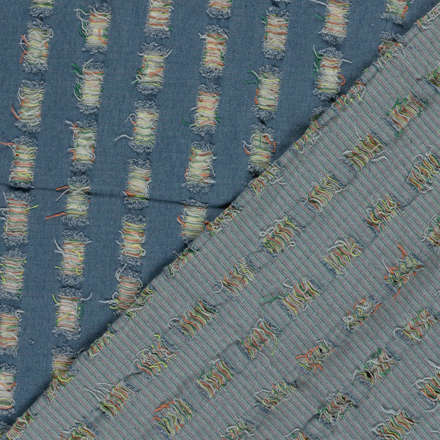 Jeans tissu Abstrait Pré-lavé 