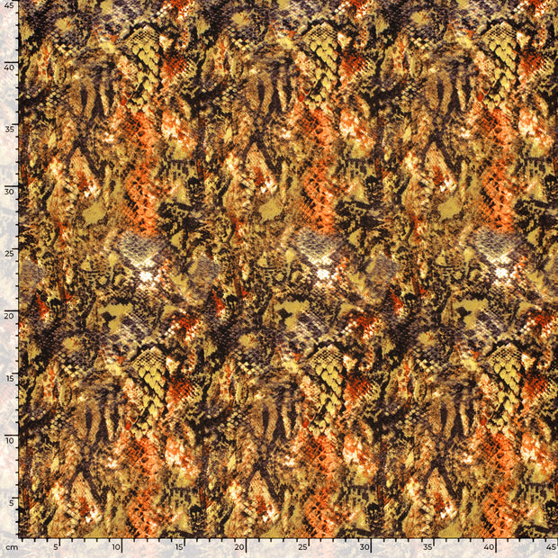 Punta di Roma fabric Snakes Oker