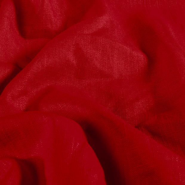 Ramie Linen fabric Unicolour Dark Red