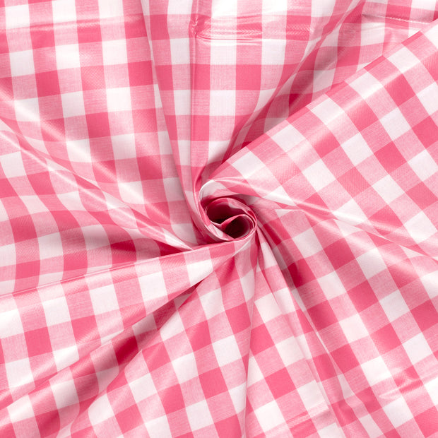 Coated Tablecloth fabric Fuchsia printed 