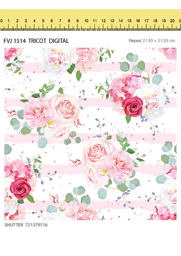Cotton Jersey fabric Abstract 