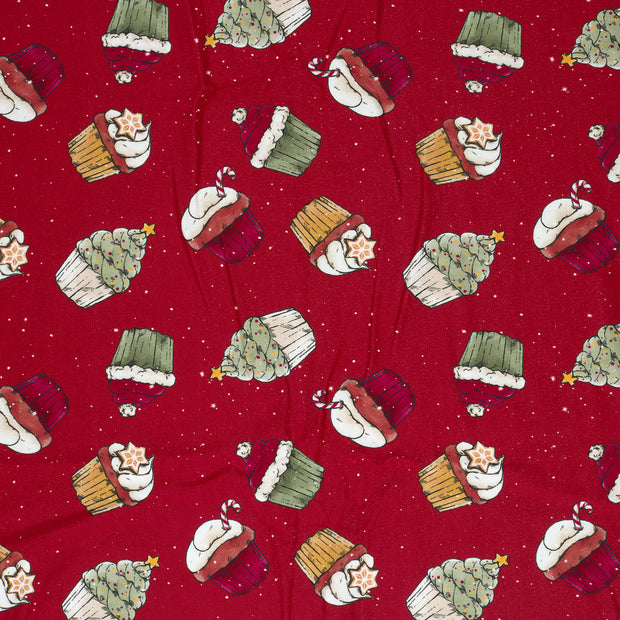 French Terry fabric Red 