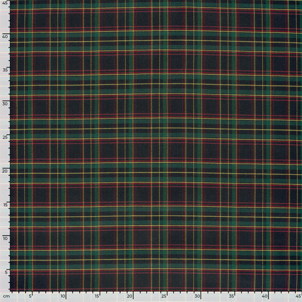 Gabardine Stretch fabric Checks Navy