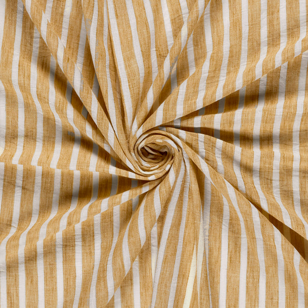 Woven Polyester fabric Oker printed 