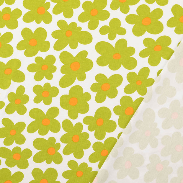 Jersey fabric Green printed 