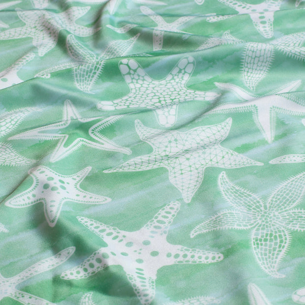 Swimwear Jersey UPF50 Recycled tela Estrellas Menta