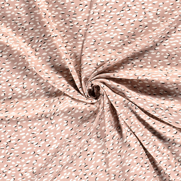 Bambou Poplin tissu Rose imprimé 