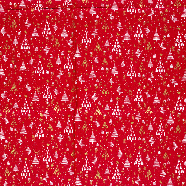 Cotton Poplin fabric Red 