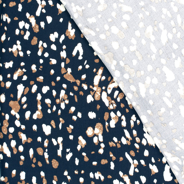 Viscose Twill fabrik Punkte bedruckt 