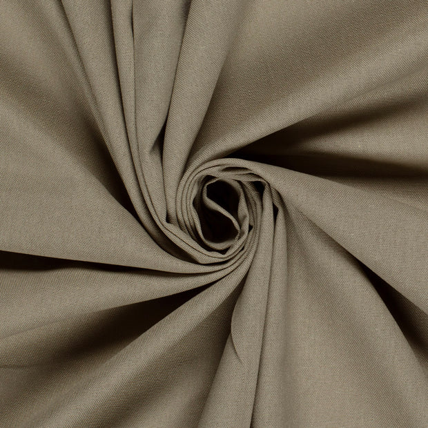 Woven Viscose Linen fabric Unicolour Taupe Grey