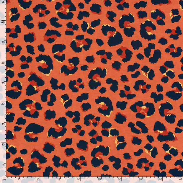 Viscose Jersey fabric Panther Brique