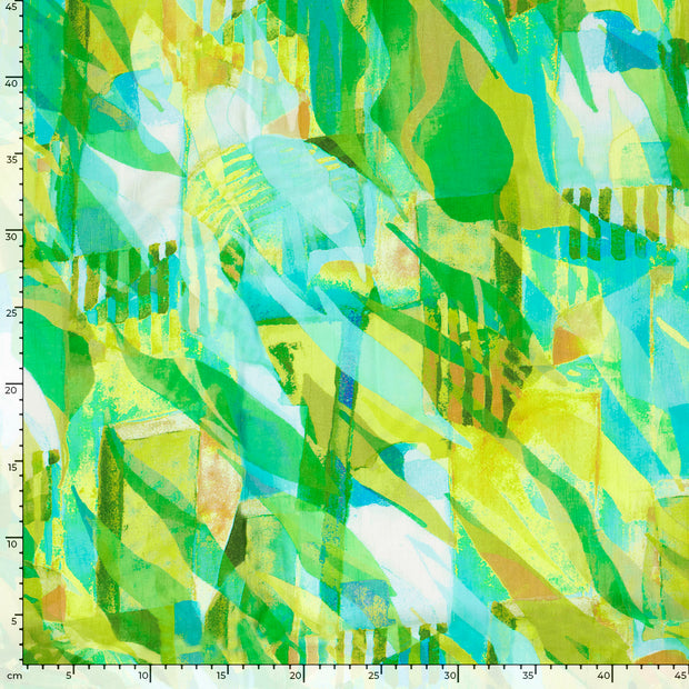  fabric Abstract Neon Green