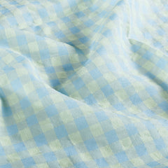 Baumwolle Popeline Seersucker Uni Hellblau