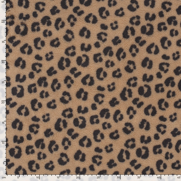 Sherpa Fleece tela Panther Camel