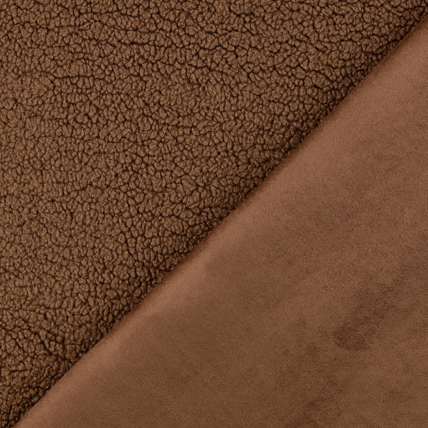 Fake Fur fabric Brown backed 
