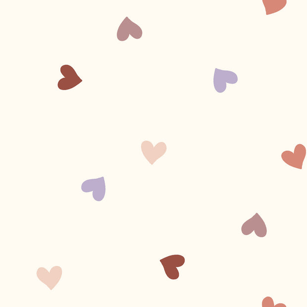  tela Corazones Blanco roto