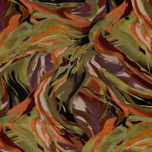 Poly Viscose Jersey fabrik Ziegel matt 