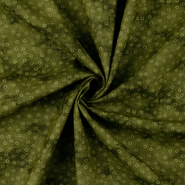 Popeline de Coton tissu Vert Olive 
