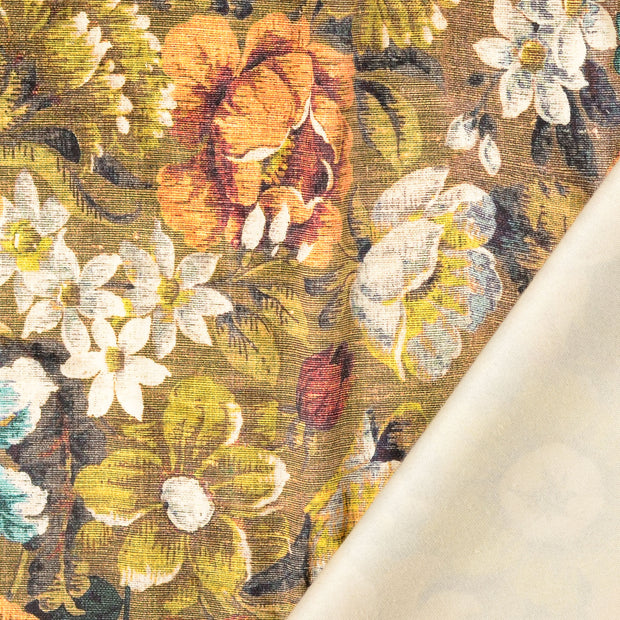 Velvet fabric Oker digital printed 
