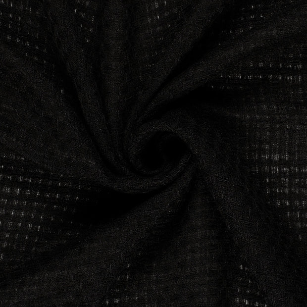 Jacquard stof Effen Zwart