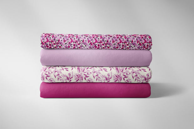 Popeline de Coton tissu Fuchsia imprimé 