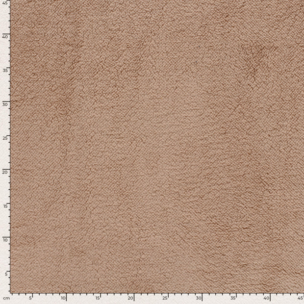 Sherpa Fleece fabrik Uni Nude