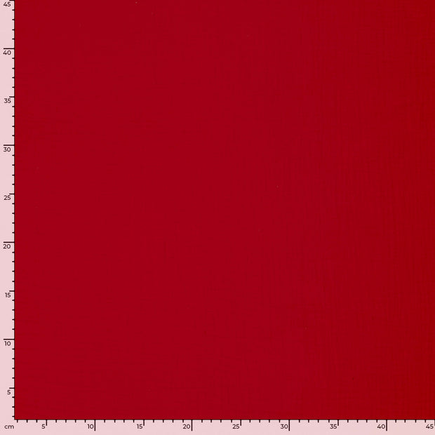 Muslin fabric Unicolour Dark Red