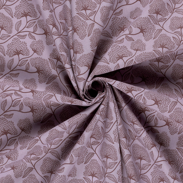 Cotton Poplin fabric Lila printed 