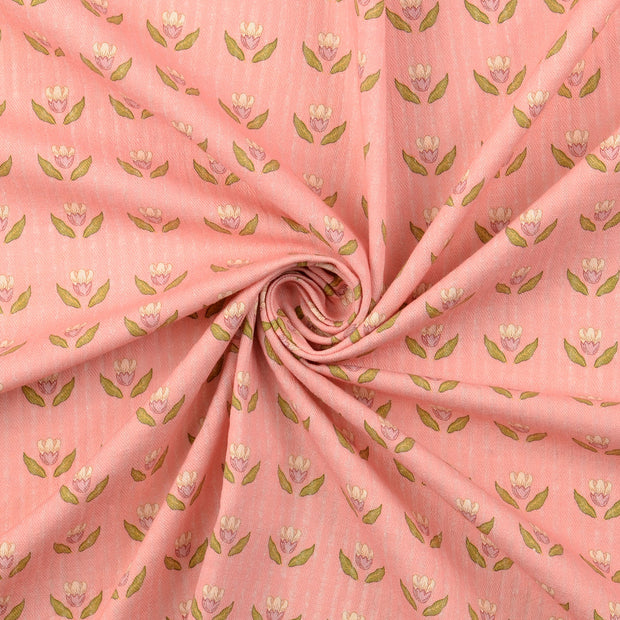 Algodón Popelina tela Rosa claro 