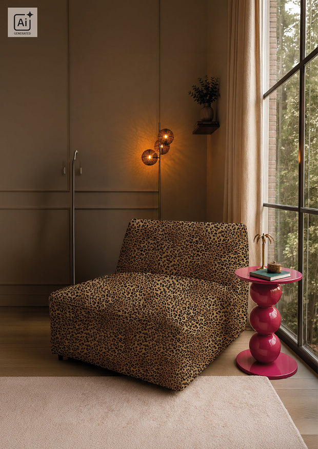 Gobelin stof Luipaarden Beige