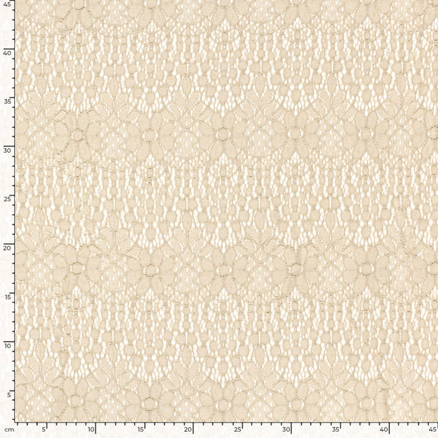 Spitze fabrik Blumen Beige