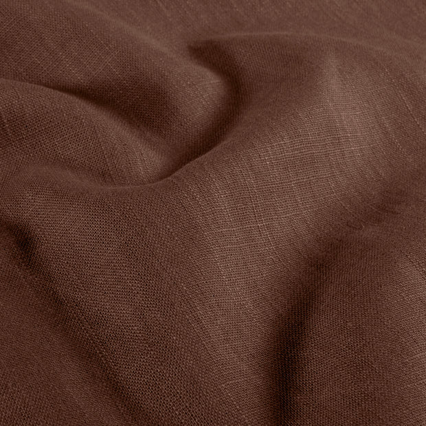 Linen fabric Unicolour Brown