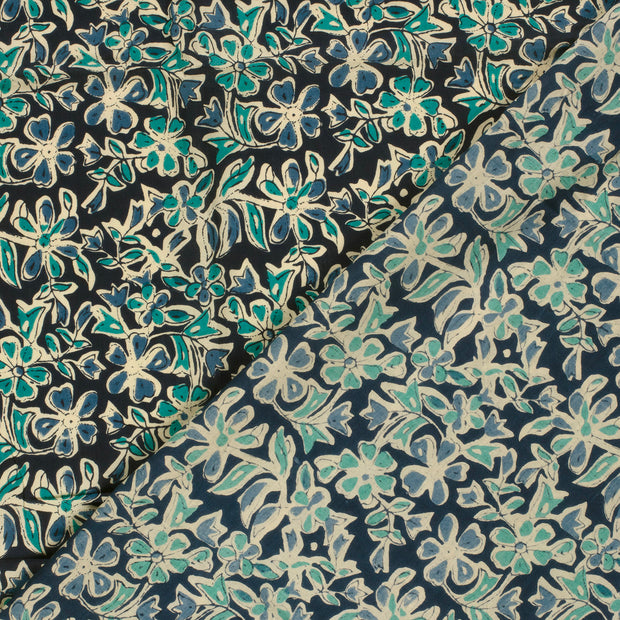 Voile fabric Flowers printed 