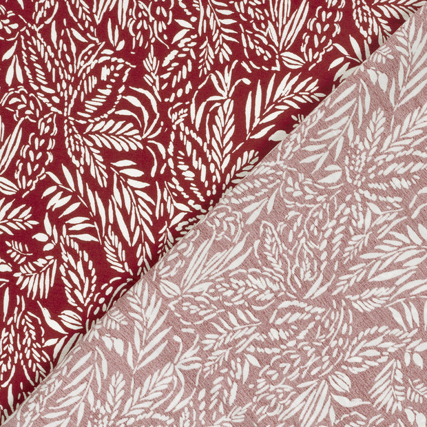 Viscose Nylon Crepe tela Hojas estampado 