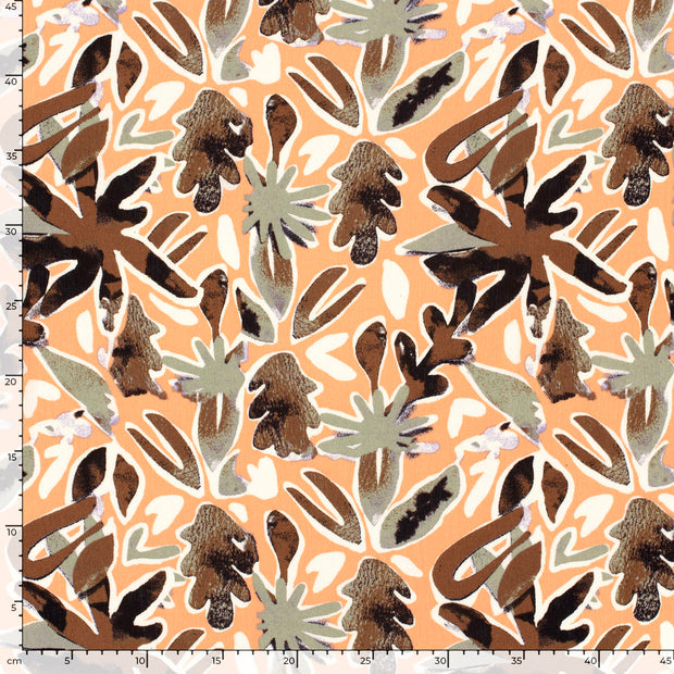 Borken Crepe tissu Abstrait Saumon