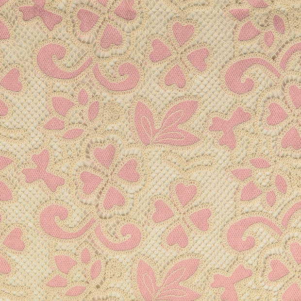 Lace fabric Flowers Pink