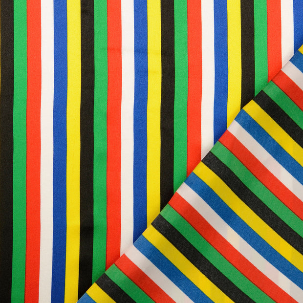 Satin fabric Stripes printed 