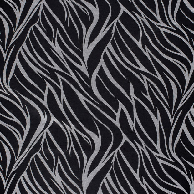 Poly Viscose Jersey fabric Black matte 