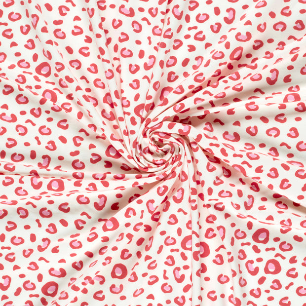 Jersey tissu Blanc cassé imprimé 