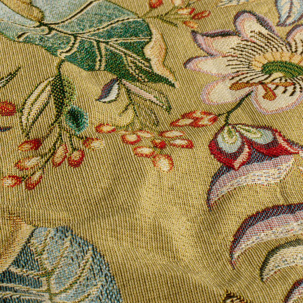Gobelin tissu fleurs Beige