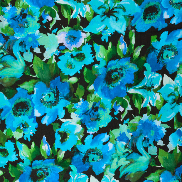Viscose Satin fabric Cobalt 
