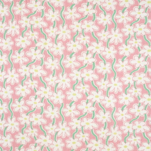 Mousseline stof Licht roze mat 