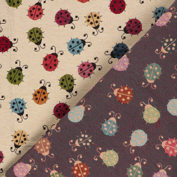 Gobelin fabric Ladybugs jacquard 