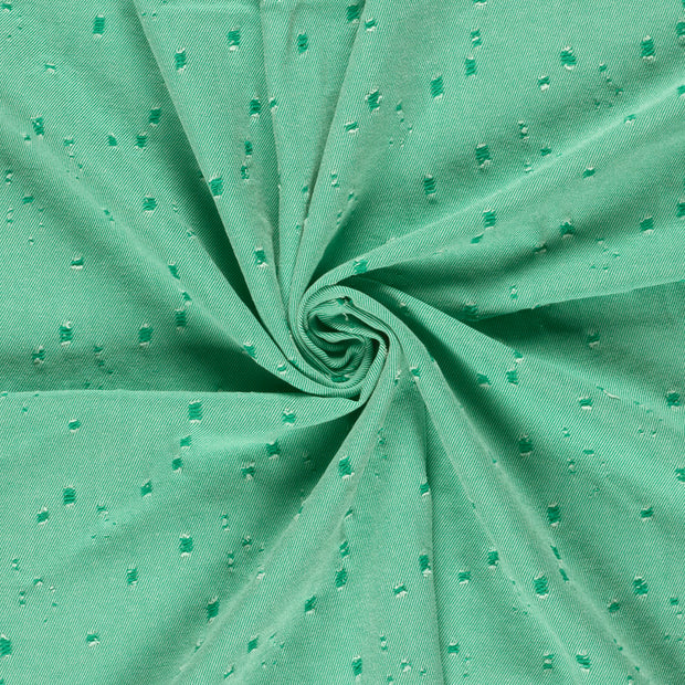 Denim stof Groen 