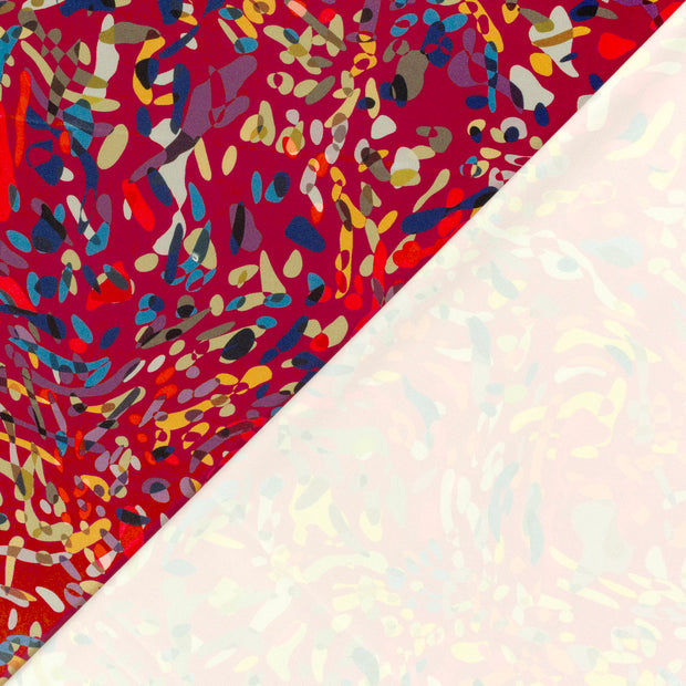 Satin fabric Abstract printed 