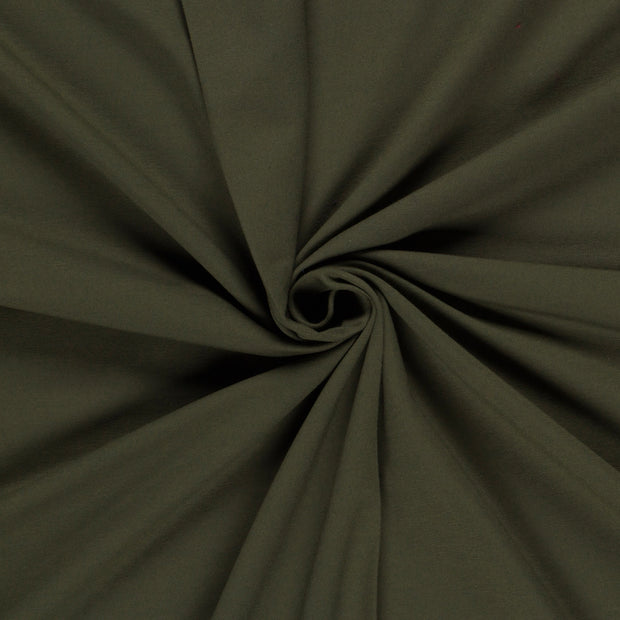 French Terry fabric Khaki Green brushed 
