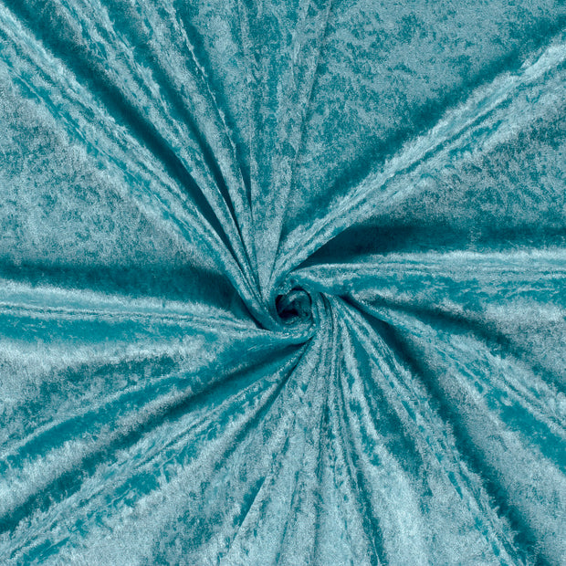 Velours fabrik Aqua crushed 